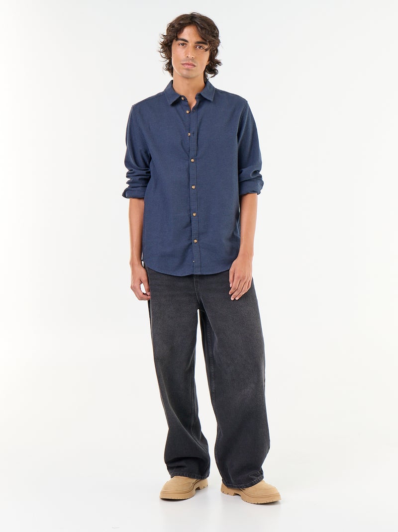 Geruit overhemd Blauw - Kiabi
