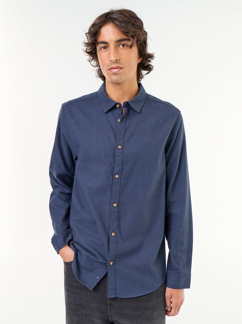 Geruit overhemd Blauw - Kiabi
