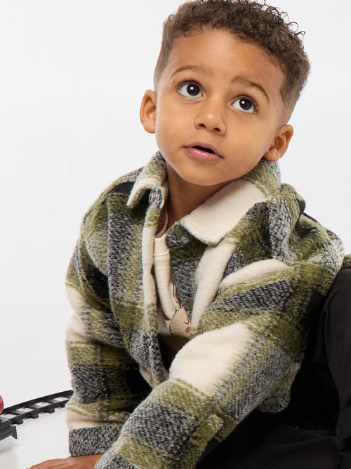 Geruit overhemd met woleffect - Kiabi