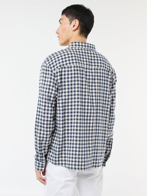 Geruit overhemd van katoenflanel - Kiabi