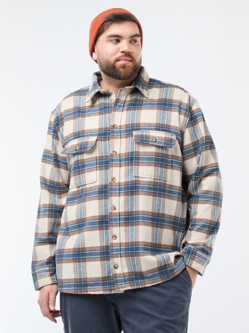 Geruit overshirt van katoenflanel - Kiabi