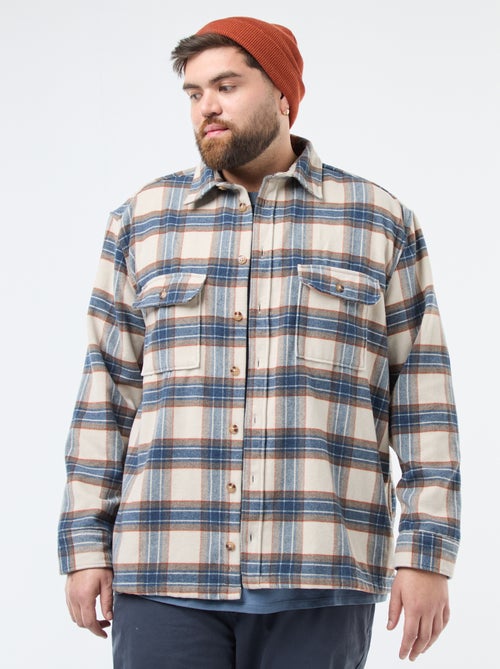Geruit overshirt van katoenflanel - Kiabi