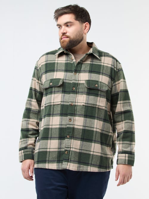 Geruit overshirt van katoenflanel - Kiabi