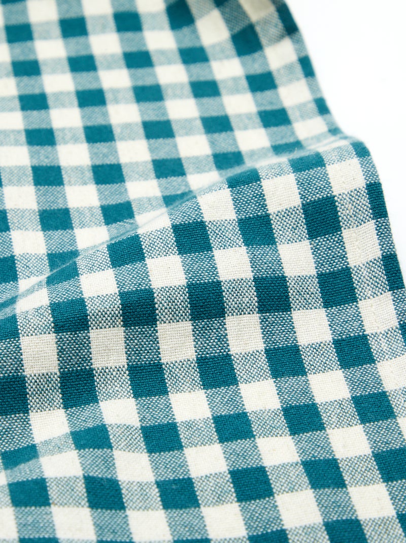 Geruit tafelkleed - 150 x 250 cm - Kiabi Home GROEN - Kiabi