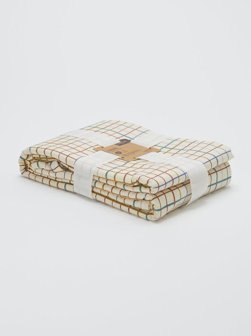 Geruit tafelkleed 150 x 270 - Kiabi Home BIEGE - Kiabi