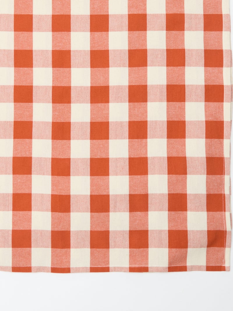 Geruit tafelkleed (150x300 cm) - Kiabi Home Oranje - Kiabi