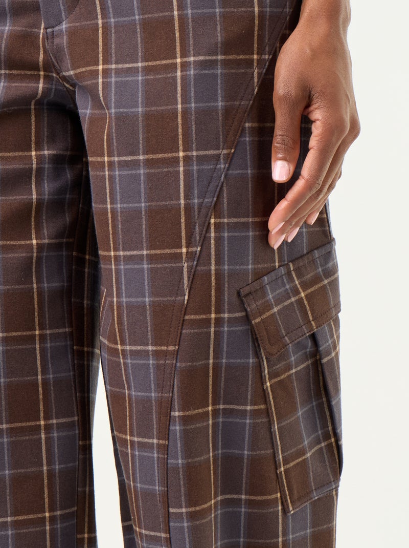 Geruite ballonbroek Bruin - Kiabi