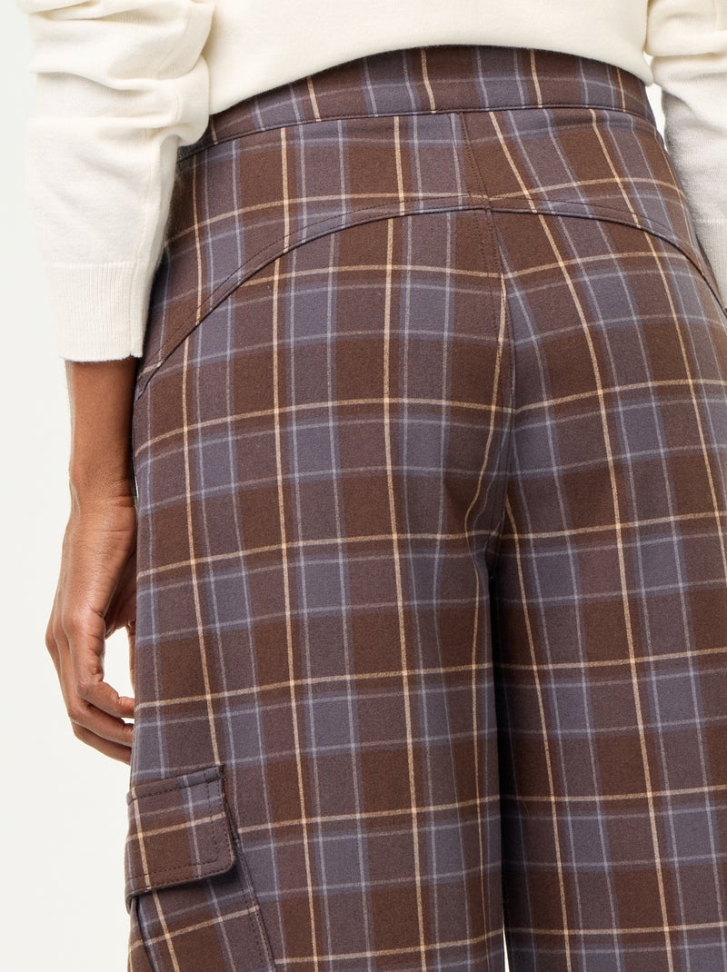 Geruite ballonbroek Bruin - Kiabi