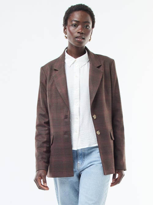 Geruite blazer - - Kiabi