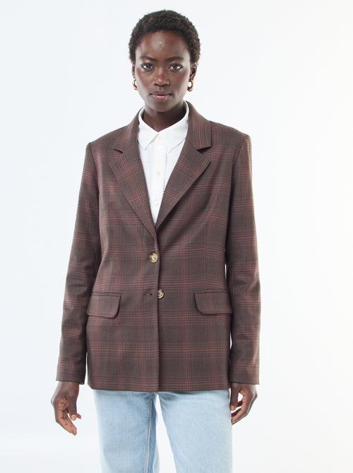 Geruite blazer - - Kiabi