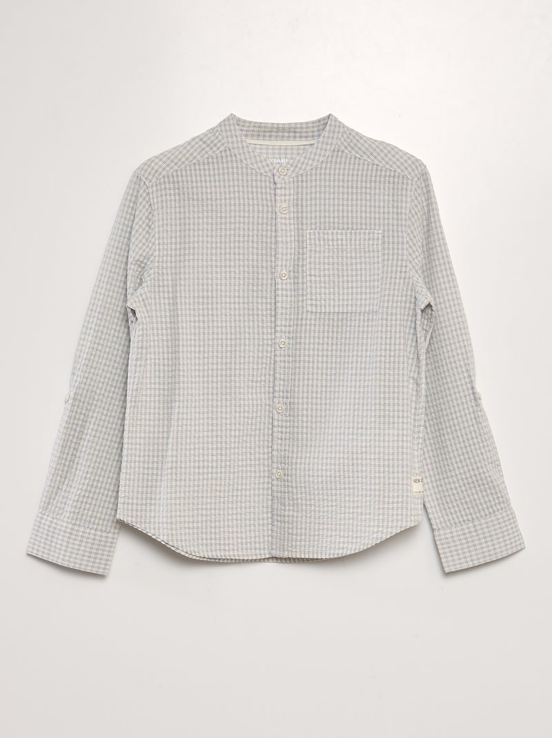 Geruite blouse BLAUW - Kiabi