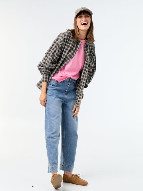 Geruite blouse met lange mouwen - Kiabi Geruite blouse met lange mouwen - Kiabi