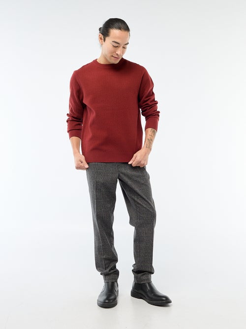 Geruite broek in joggingstijl - Kiabi