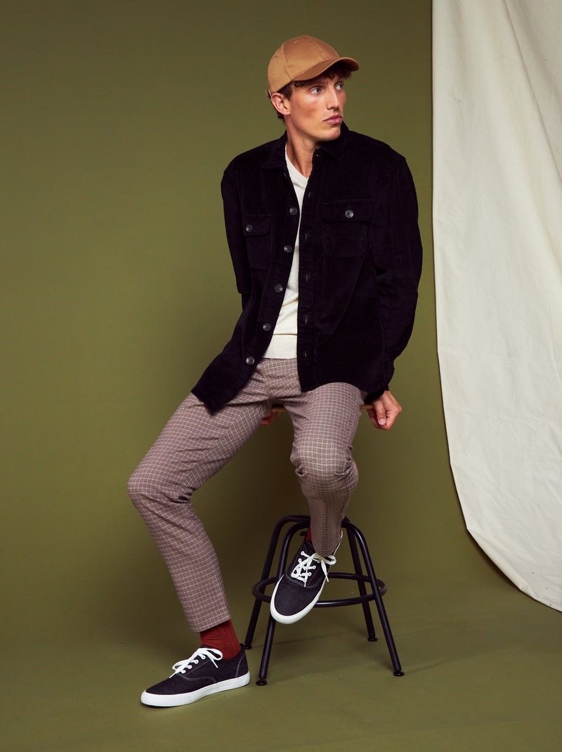Geruite chino broek BIEGE - Kiabi