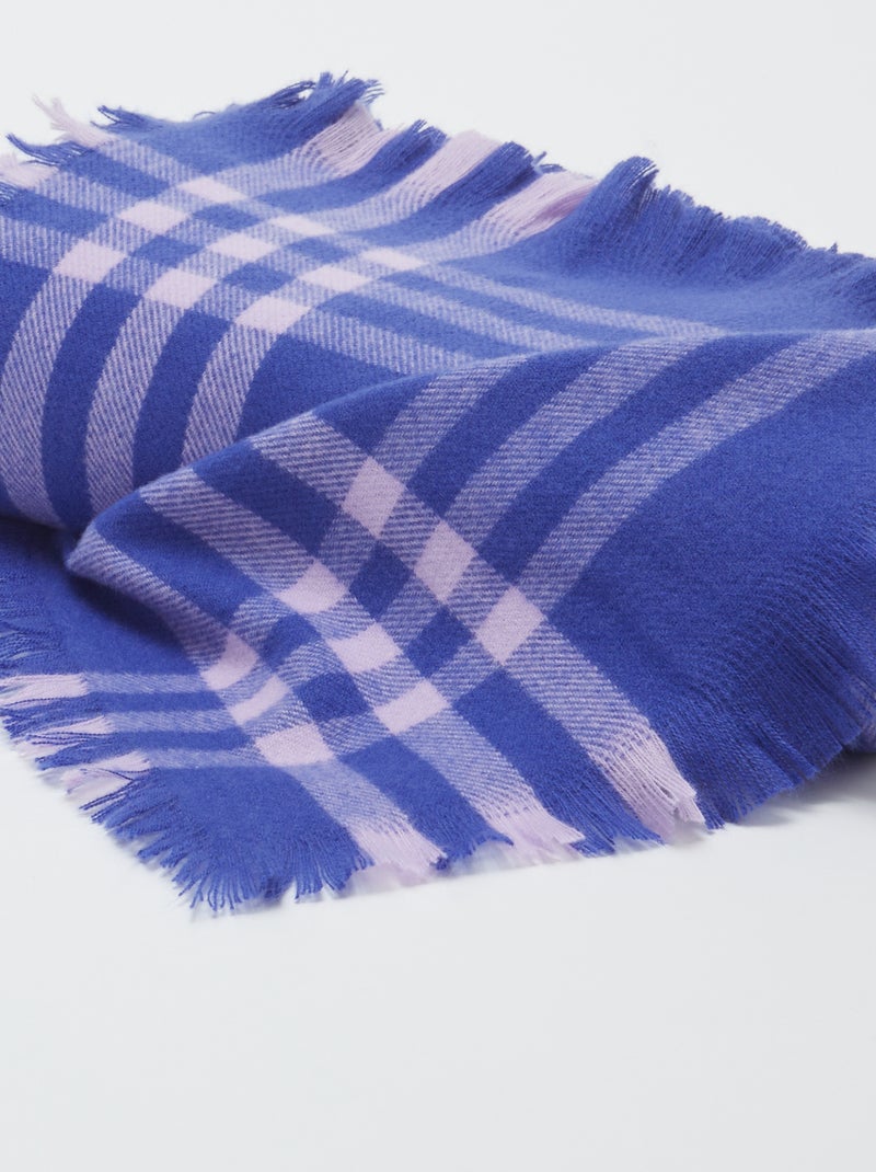 Geruite deken 160 x 130 cm - Kiabi Home BLAUW - Kiabi