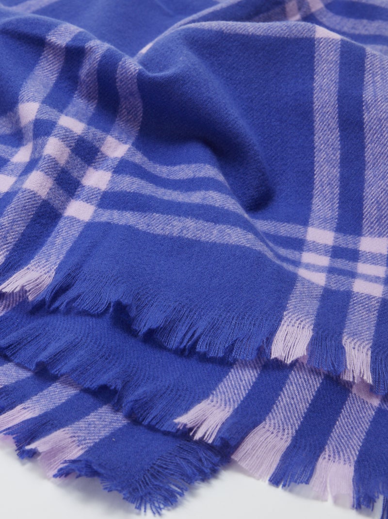 Geruite deken 160 x 130 cm - Kiabi Home BLAUW - Kiabi