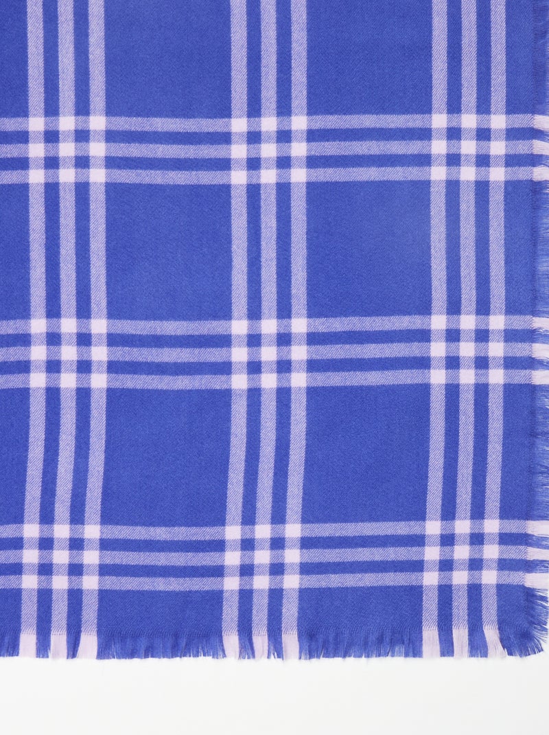 Geruite deken 160 x 130 cm - Kiabi Home BLAUW - Kiabi
