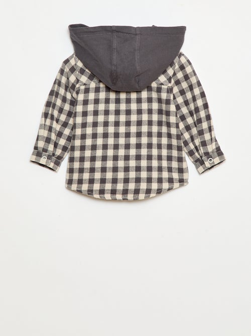 Geruite, flanellen blouse - Kiabi