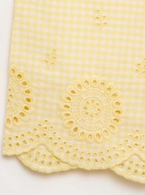 Geruite katoenen broek - Kiabi