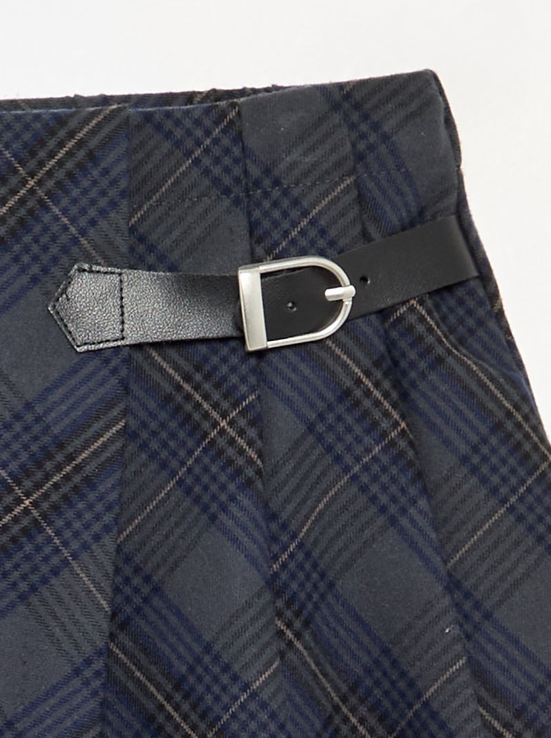 Geruite rokbroek Blauw - Kiabi