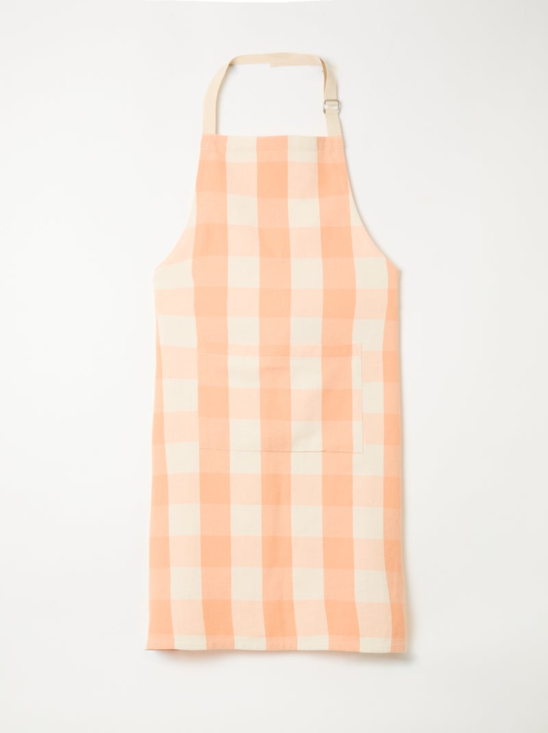 Geruite schort Oranje - Kiabi