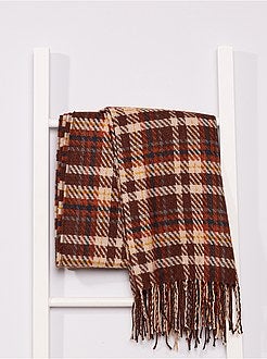 Geruite sjaal met franjes - Kiabi