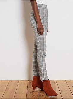 Geruite skinny broek - Kiabi