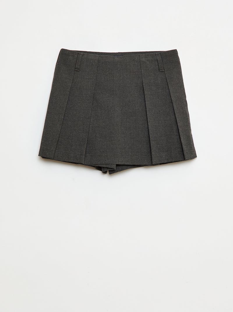 Geruite skort Grijs - Kiabi