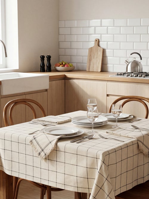 Geruite tafelkleed (150x200 cm) - Kiabi Home - Kiabi Geruite tafelkleed (150x200 cm) - Kiabi Home - Kiabi