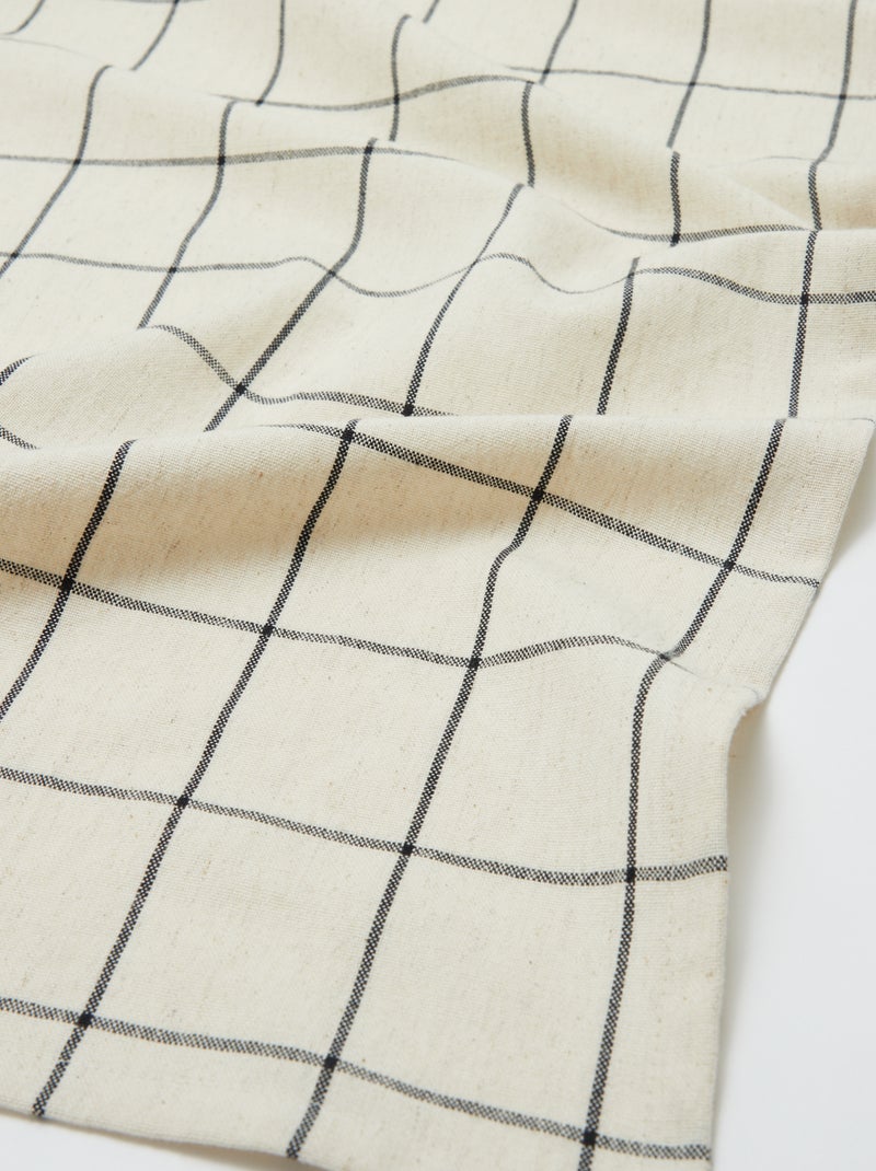 Geruite tafelkleed (155x155 cm) - Kiabi Home ZWART - Kiabi