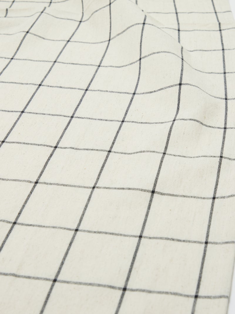 Geruite tafelkleed (155x155 cm) - Kiabi Home ZWART - Kiabi