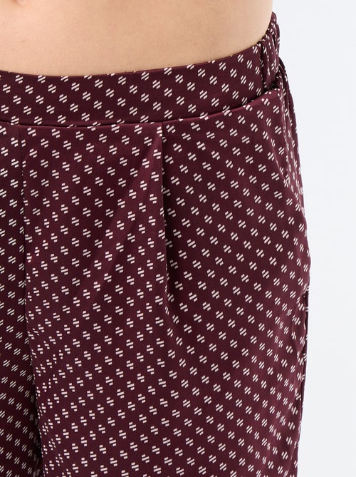 Gesatineerde pyjama met print - Kiabi