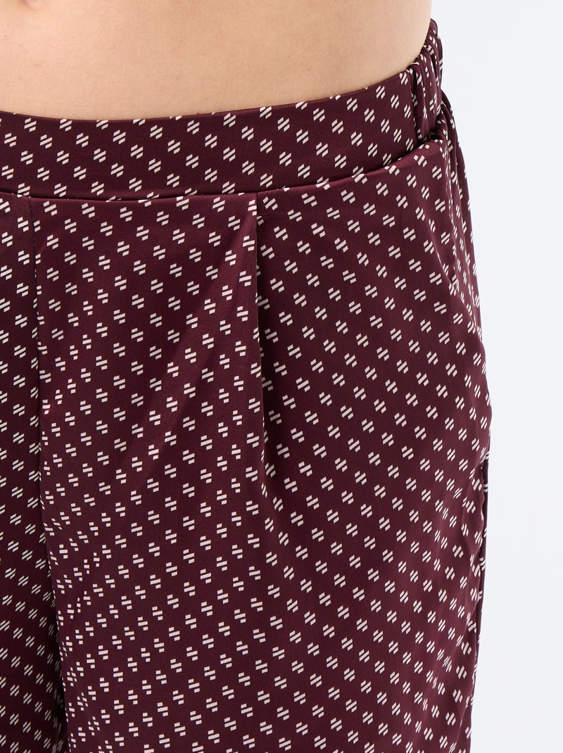 Gesatineerde pyjama met print Rood - Kiabi