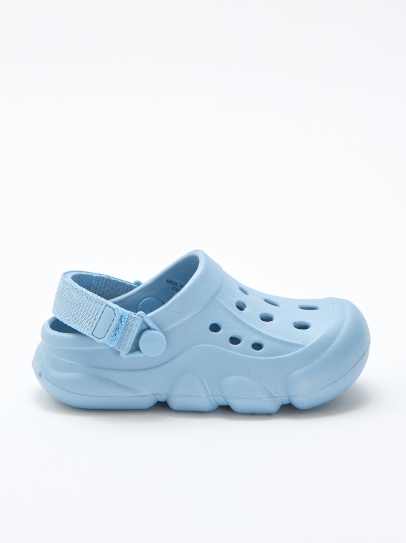 Gesloten effen strandmuiltjes Blauw - Kiabi