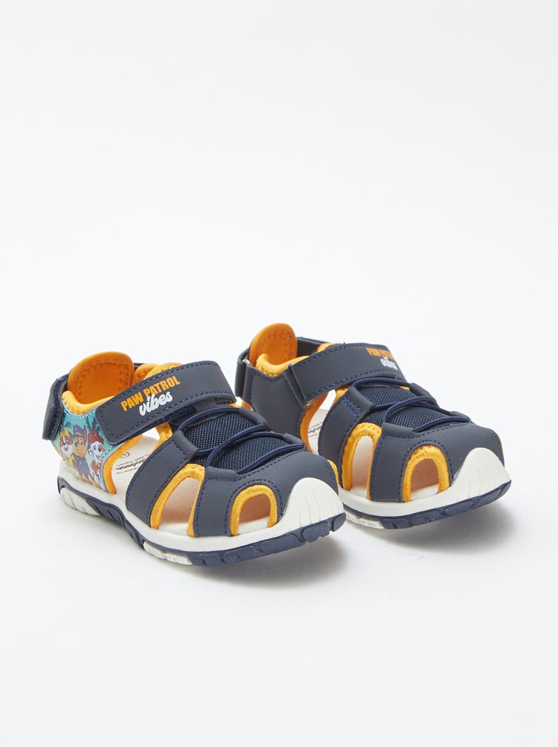 Gesloten sandalen met klittenbandsluiting 'PAW Patrol' BLAUW - Kiabi