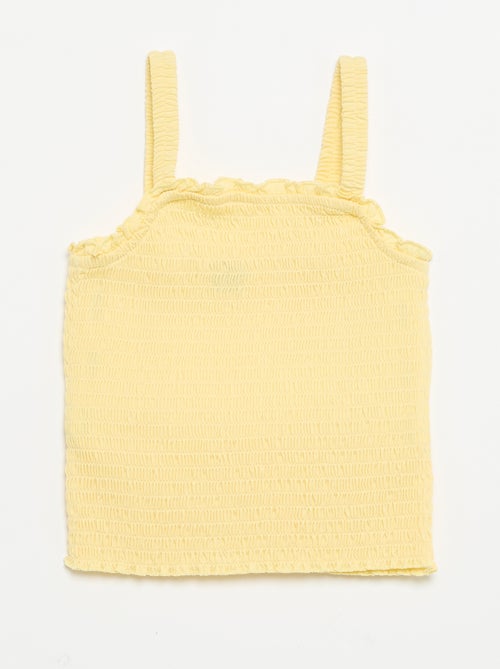 Gesmokt T-shirt met bandjes - Kiabi