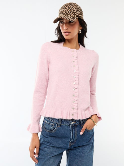 Gespikkeld vest met golvende details - Kiabi