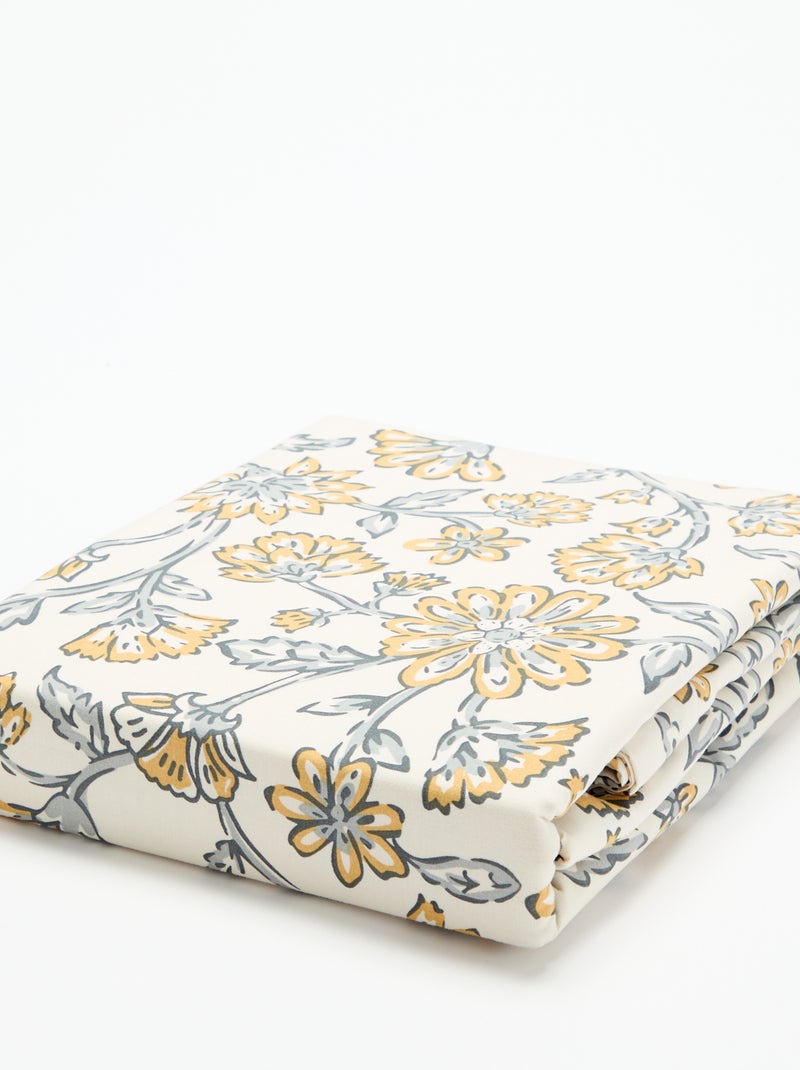 Gestippelde 2-persoons beddengoedset (240 x 220 cm) - Kiabi Home Geel - Kiabi