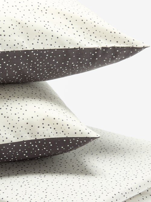 Gestippelde 2-persoons beddengoedset (240 x 220 cm) - Kiabi Home - Kiabi Gestippelde 2-persoons beddengoedset (240 x 220 cm) - Kiabi Home - Kiabi