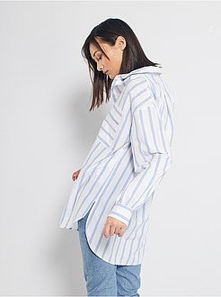 Gestreept blouse van zuiver katoen - Kiabi