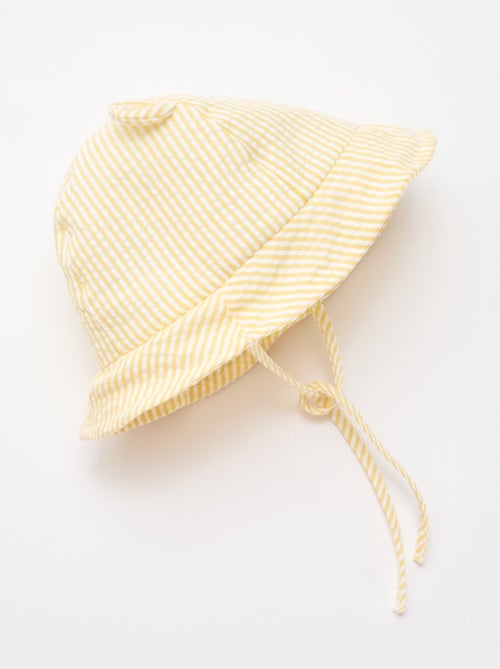Gestreept bucket hat met kleine oortjes - Kiabi