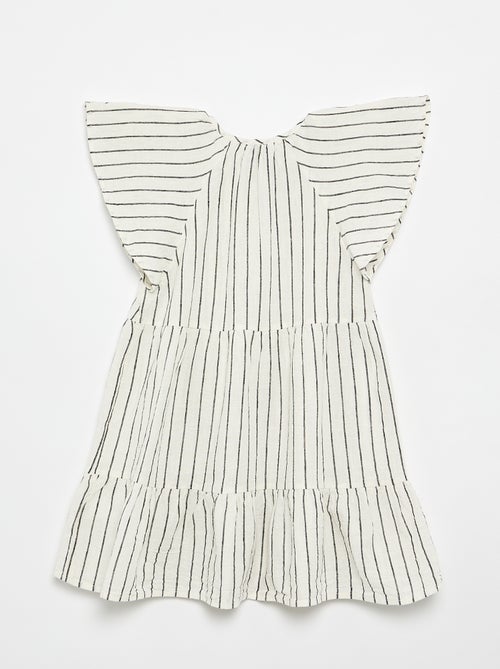 Gestreept jurkje met uitlopende snit - Kiabi