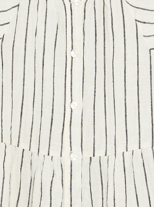 Gestreept jurkje met uitlopende snit - Kiabi