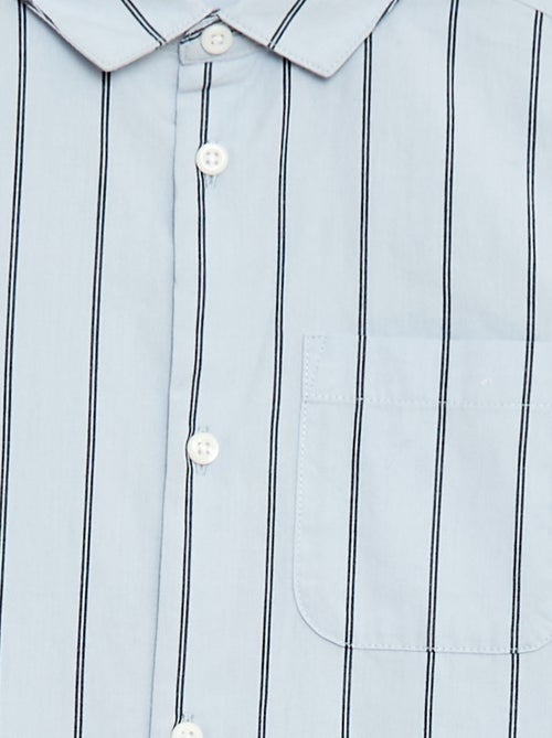 Gestreept katoenen hemd met borstzak - Kiabi