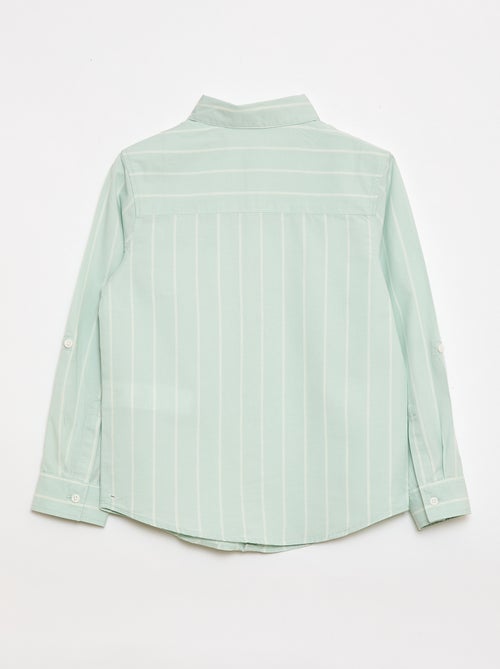 Gestreept katoenen hemd met borstzak - Kiabi