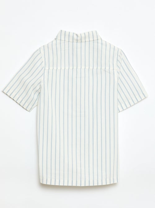 Gestreept katoenen hemd met korte mouwen - Kiabi