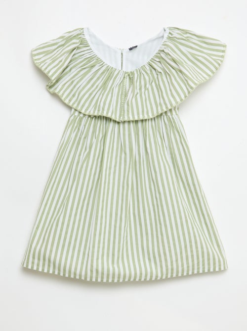 Gestreept katoenen jurk - Kiabi