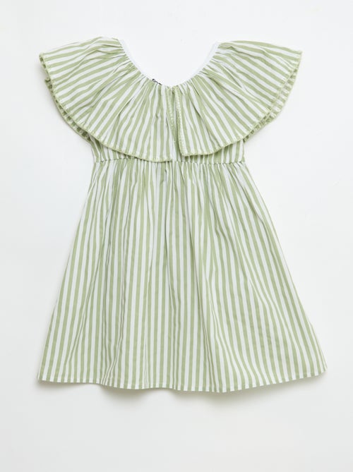 Gestreept katoenen jurk - Kiabi