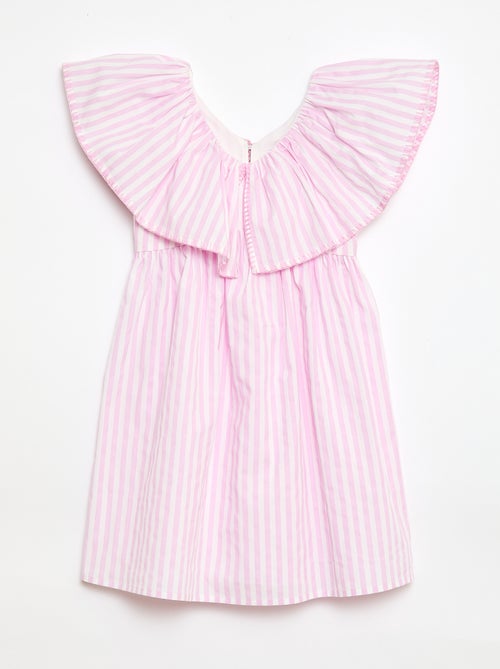 Gestreept katoenen jurk - Kiabi