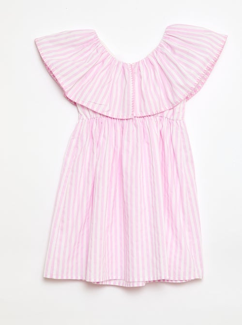 Gestreept katoenen jurk - Kiabi